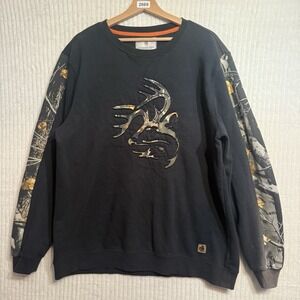 Whitetails sold n/a  Sweatshirt Mens Sz X Olive Outfitter Crew Fleece
